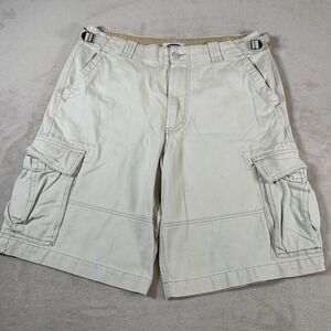 VTG Old Navy Cargo‎ Shorts Mens 36 Beige Khaki Pockets Adjustable Waist Outdoor